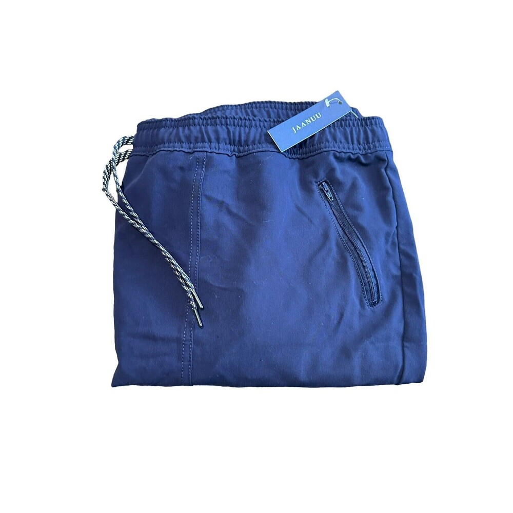 Jaanuu NWT Women's 3X Scrub Uniform Pants In Navy Blue Elastic Waist Joggers H13